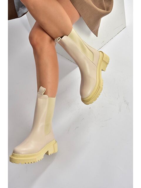 Fox Shoes Bej Kadın Bot V652549009 - S000464440-19928