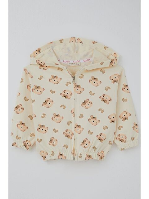 Breeze Kız Bebek Hırka Sevimli Fiyonklu Ayıcık Desenli Krem (9 Ay-3 Yaş) - S000527126-19966