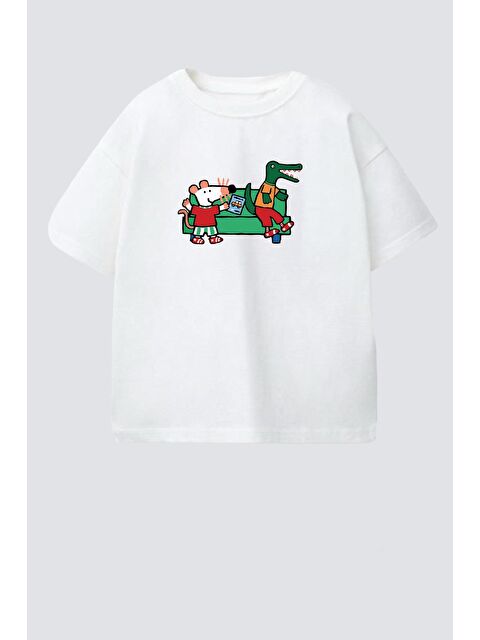 Monila Erkek Çocuk Pamuklu Bisiklet Yaka Baskılı T-Shirt - S000521328-19965