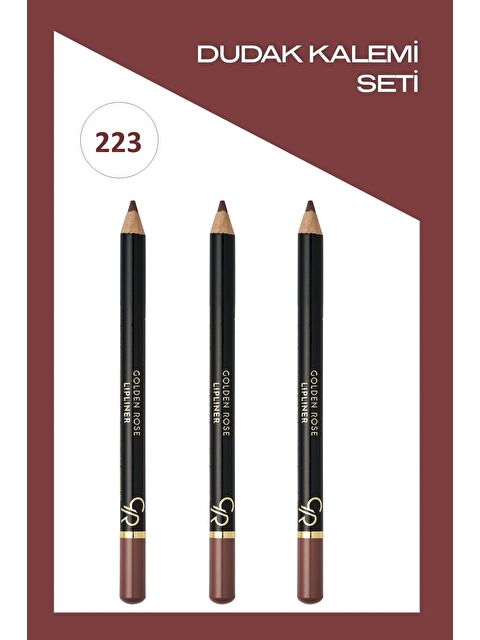GOLDEN ROSE Lipliner No: 223 - Dudak Kalemi 3'lü Set