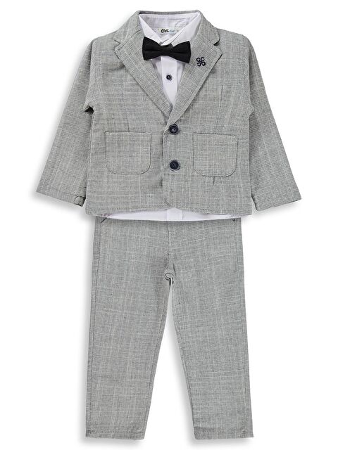 Civil Boys Ceketli 3'lü Keten 2-5 Yaş Takım - Gri