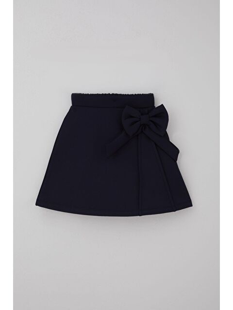 Breeze Kız Çocuk Etek Fiyonk Aksesuarlı Beli Lastikli Lacivert (6-12 Yaş) - S000527129-21164