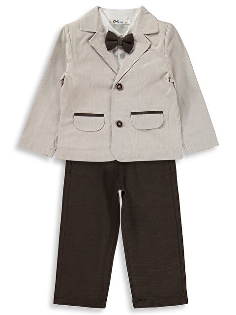 Civil Boys Gömlekli 3'lü 2-5 Yaş Takım - Kahve