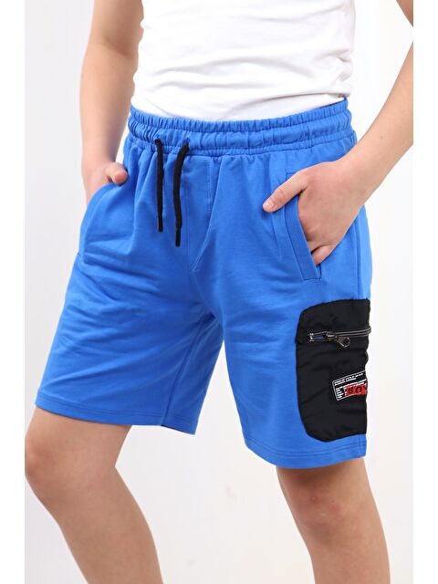 Toontoykids Erkek Çocuk Paça Kısmı Cepli Arma Detaylı Fermuarlı Şort - S000359071-23710