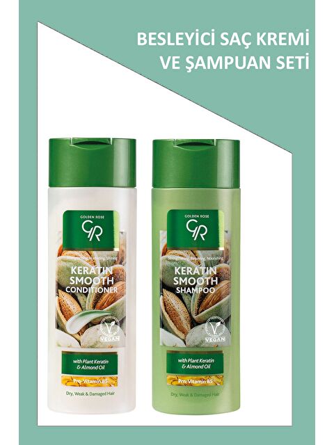 GOLDEN ROSE Keratin Smooth - Onarıcı Saç Kremi ve Şampuan Seti - S000415995-20063