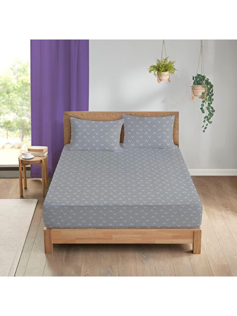 Evmila Modern Desen Baskılı Çift Kişilik 180x200 Çarşaf Takımı - S000124243-23173