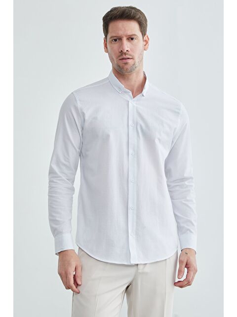 Fullamoda Çizgili Düğmeli Gömlek - S000513513-20063