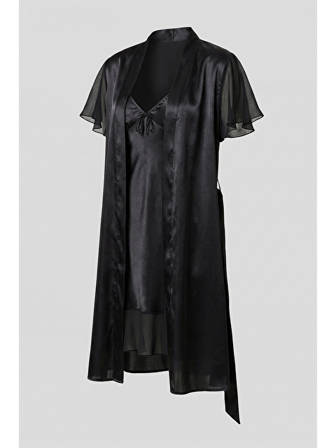 BONDY Saten 2 Li Set SİYAH