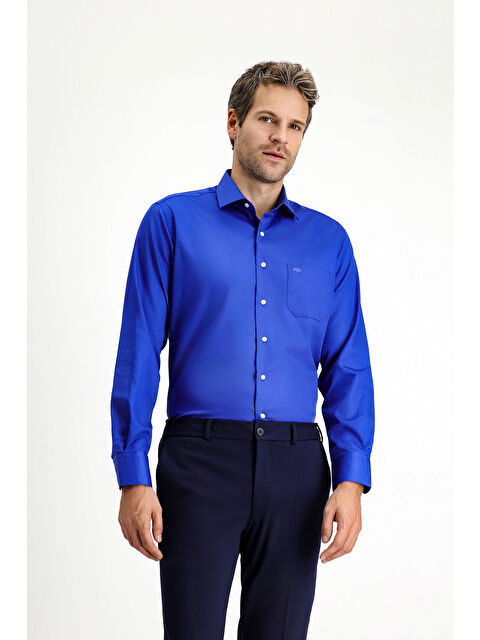 Kiğılı Uzun Kol Non Iron Saten Klasik Pamuklu Gömlek - S000404943-23710