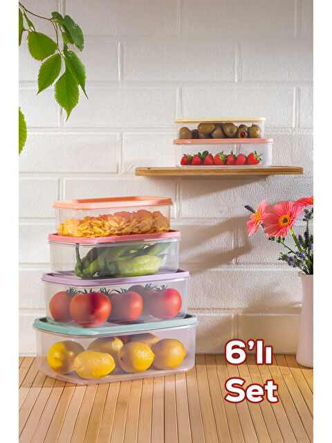 Porsima Org-400 6 Adet Derin Dondurucu Mikrodalga Saklama Kabı - Çok Amaçlı Erzak Saklama Kabı Seti - S000398570-26865