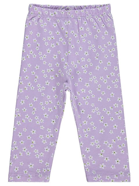 Civil Baby Küçük Çiçek Empirme 6-18 Ay Tayt - Lila