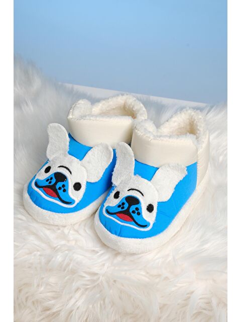 Oksit Dogg Desenli Kaydırmaz Taban Termal Isı Kreş Ev Okul Ayakkabısı Bebek Çocuk Panduf Ev Botu - S000283243-17234