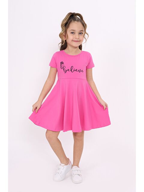 Toontoykids Kız Çocuk Baskılı Elbise - S000359077-29707
