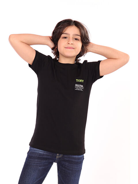 Toontoykids Erkek Çocuk Göğsü Arma Detaylı Tişört - S000417863-19351