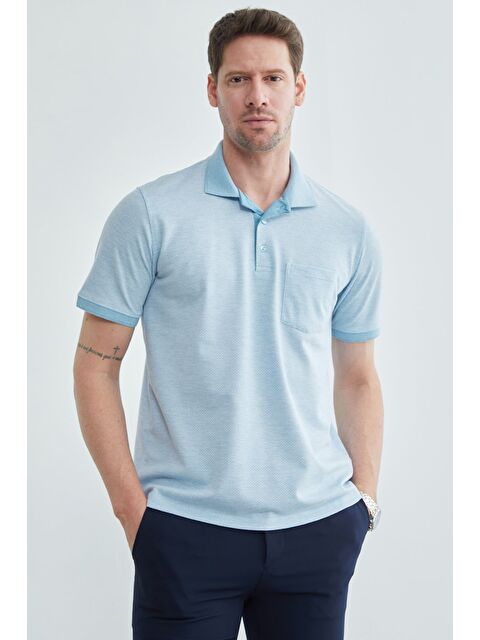 Fullamoda Petek Kumaş Düğmeli Polo Yaka Tişört - S000515572-17234
