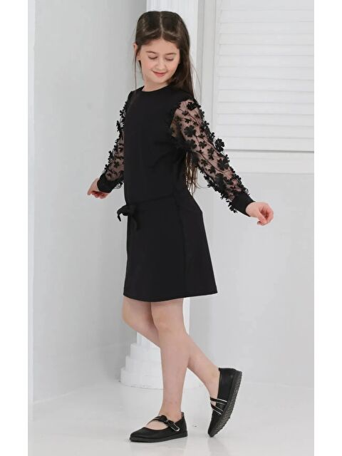 Mnk Baby & Kids Kız Çocuk Daisy Krep Elbise MNK0606 - S000397003-19351