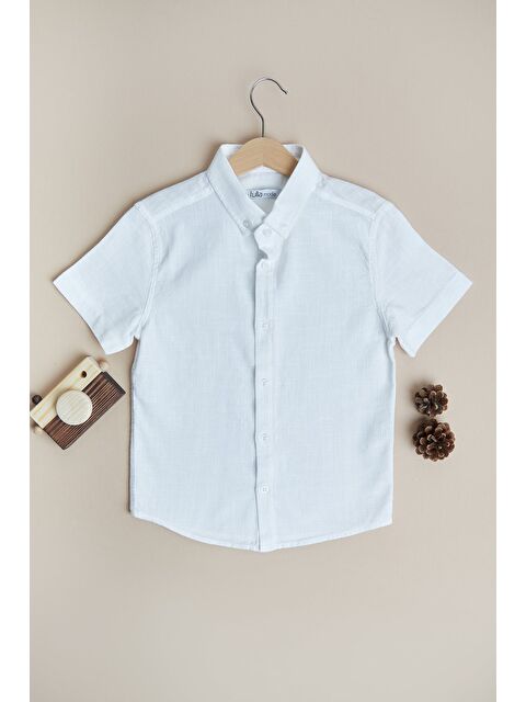 Fullamoda Flamlı Keten Görünümlü Erkek Çocuk Gömlek - S000513781-20063