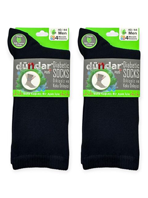 Dündar Lacivert Unisex Diabetic Bambu Soket Çorap 2'Li - S000325417-21164