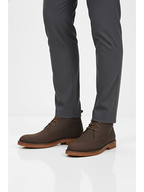 Ayakmod Kahve Bağcıklı Hakiki Deri Erkek Klasik Bot Po 235 M - S000493047-19413