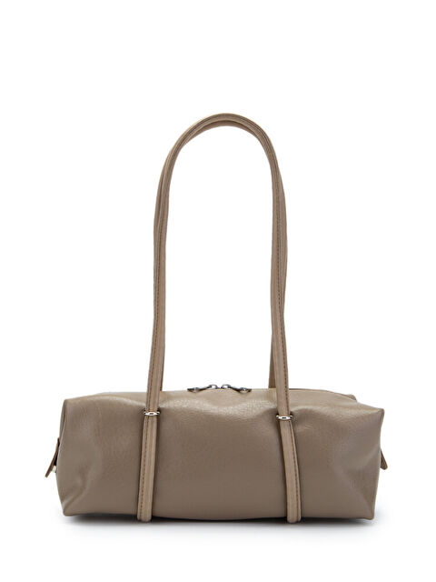 Minebag Çift Fermuar Detaylı Silindir Kadın Omuz Çanta Sophie Bej - S000519074-19928