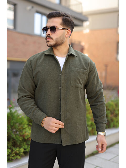 Comstar Erkek Kışlık Günlük Basic Oduncu Haki Kaşe Ceket