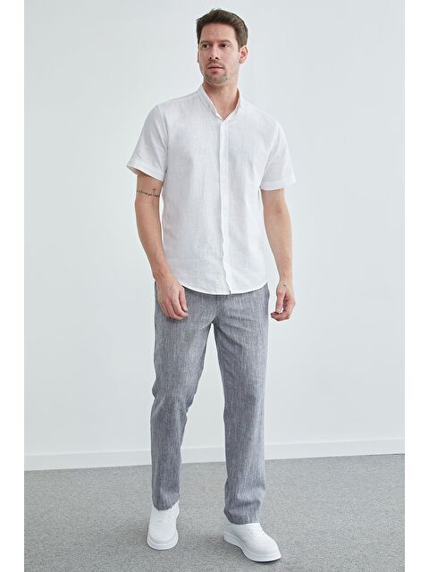 Fullamoda Beli Bağlamalı Keten Görünümlü Pantolon - S000515573-17234