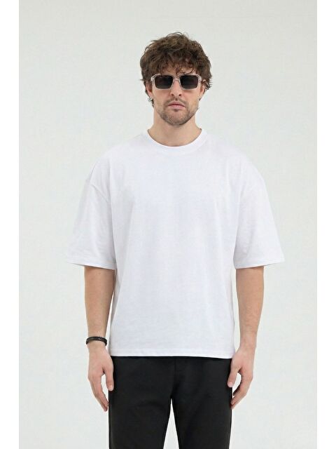 gothamVibes Erkek Beyaz Tişört - S000514087-20063