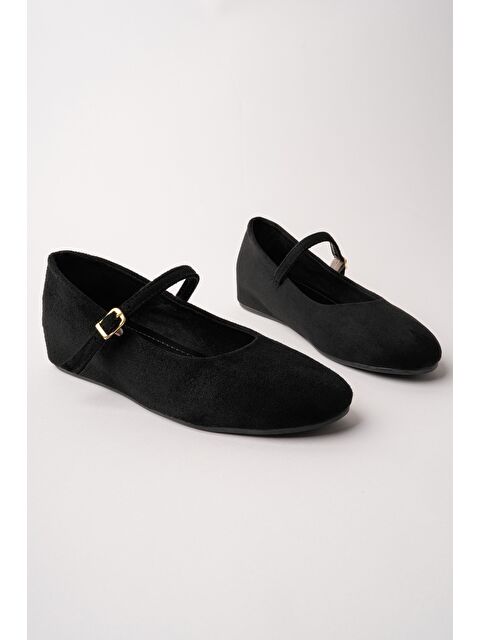 Muggo BERNY Gizli Topuklu Deri Tek Bantlı Kadın Babet - S000513774-19351