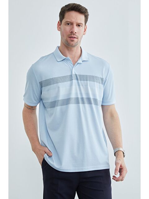 Fullamoda Şeritli Düğmeli Polo Yaka Tişört - S000514147-17234