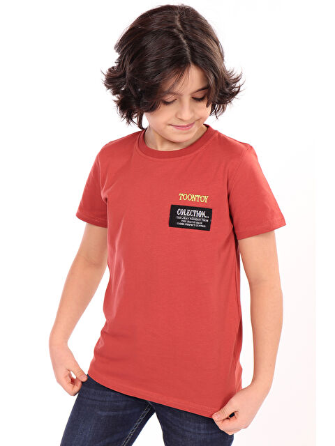 Toontoykids Erkek Çocuk Göğsü Arma Detaylı Tişört - S000417863-18657