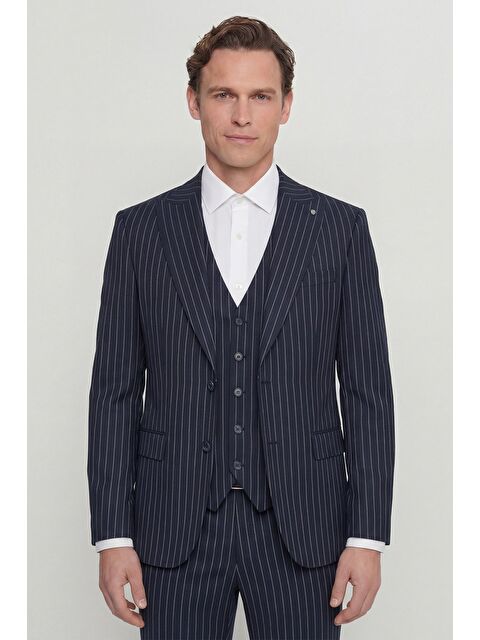 Sabri Özel Lacivert Vest Suit - S000523850-21164