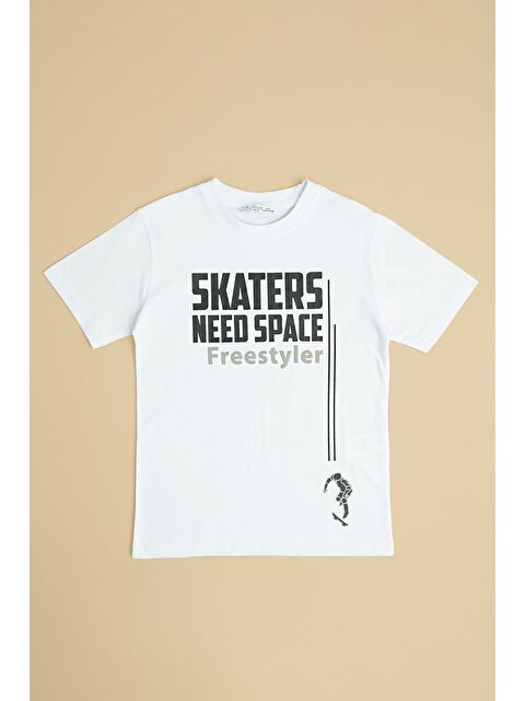 Fullamoda Skaters Need Space Baskılı Erkek Çocuk Tişört