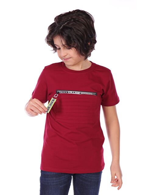 Toontoykids Erkek Çocuk Önü Süs Fermuarlı Kol Kısmı Arma Detaylı Tişört - S000417864-19951