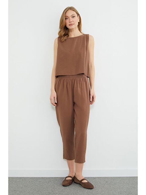 Fullamoda Basic Beli Lastikli Salaş 2 Li Takım