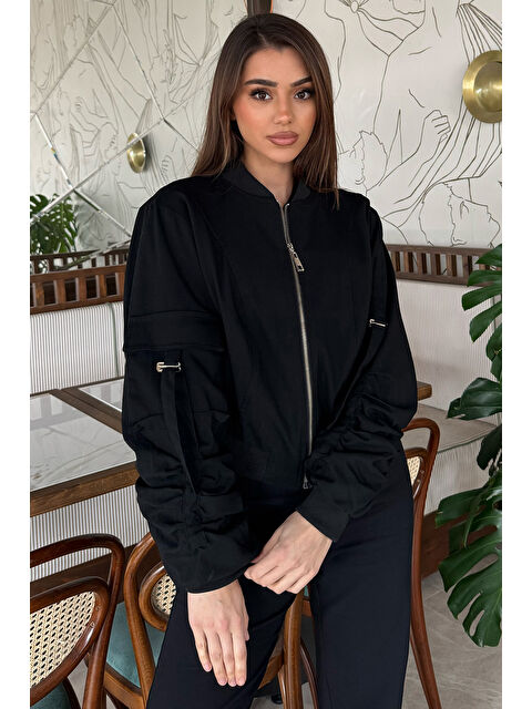 Gülseli Kol Detaylı Astarlı Kadın Ceket - S000326407-19351