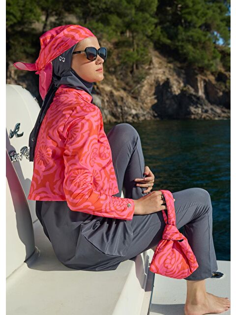 Mayovera Tasarım Mayo Dinamik Pembe Çiçek Paraşüt Mayo Takımı - S000373419-20024