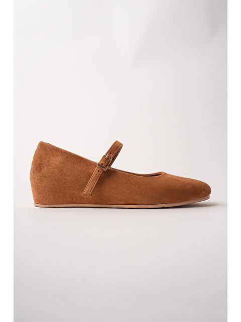 Muggo BERNY Gizli Topuklu Deri Tek Bantlı Kadın Babet - S000513774-14955