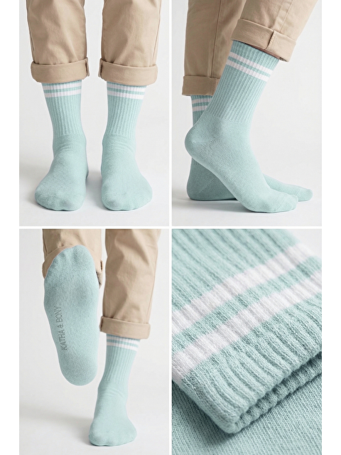 Katia And Bony Kadın Şeritli Soket Çorap Açık Yeşil