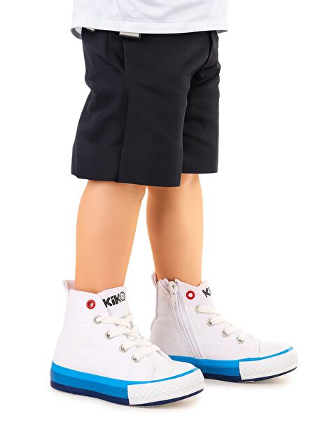 Kiko Kids Tinna Bağcıklı Erkek Bebek Boğazlı Keten Spor Ayakkabı - S000218665-37234