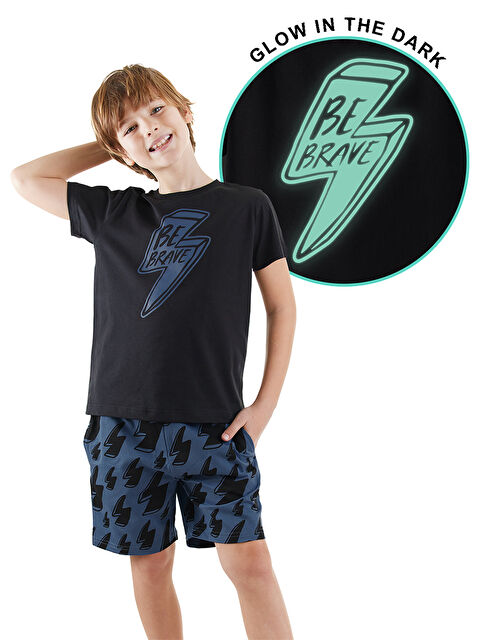 Denokids Şimşek Erkek Çocuk T-shirt Şort Takım - S000436409-19351