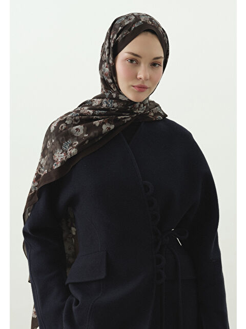 Fresh Scarfs SECRET PEARL DESENLİ PAMUK VİSKON ŞAL TOZLU KAHVE - S000514093-29705