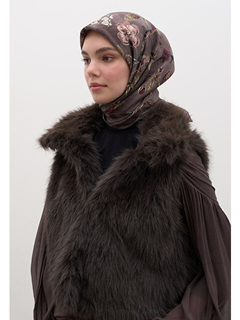 Fresh Scarfs Flower Rain Desen Pamuklu Viskon Eşarp Gülkurusu - S000458579-20028