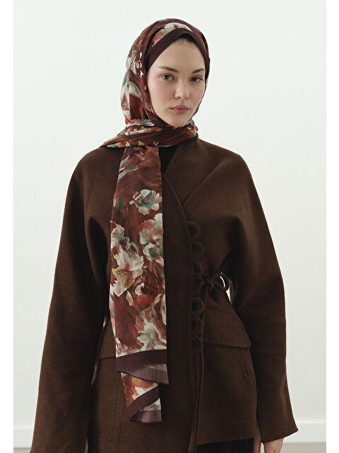 Fresh Scarfs JANE DESENLİ PAMUK VİSKON ŞAL KİREMİT - S000514092-18657