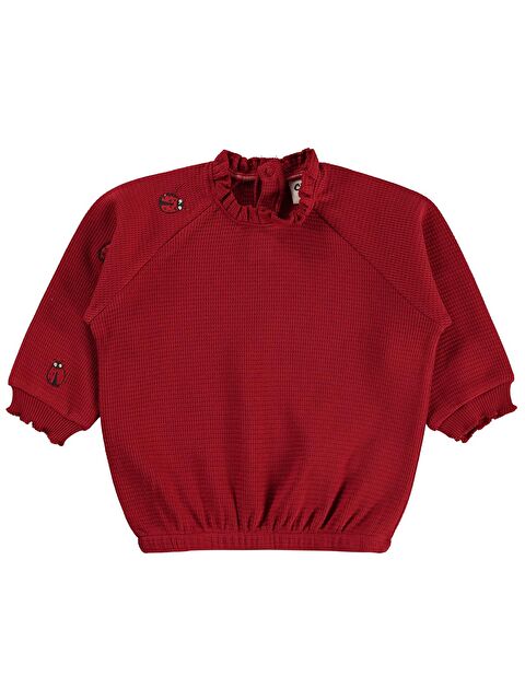 Civil Baby Uğur Böceği Nakışlı 6-18 Ay Sweatshirt - Kırmızı 9-12 Ay - S000511250-20045