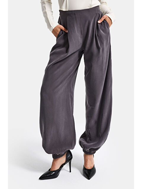 It's Basic Kadın Antrasit s6-13 Baggy Jogger Bol Kesim Pantolon