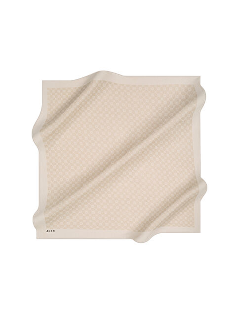 AKER Taş 100X100 1090500 ELEGANCE MONOGRAM EŞARP - S000474557-25636