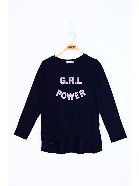 Toontoykids Kız Çocuk Grl Power Baskılı Tişört