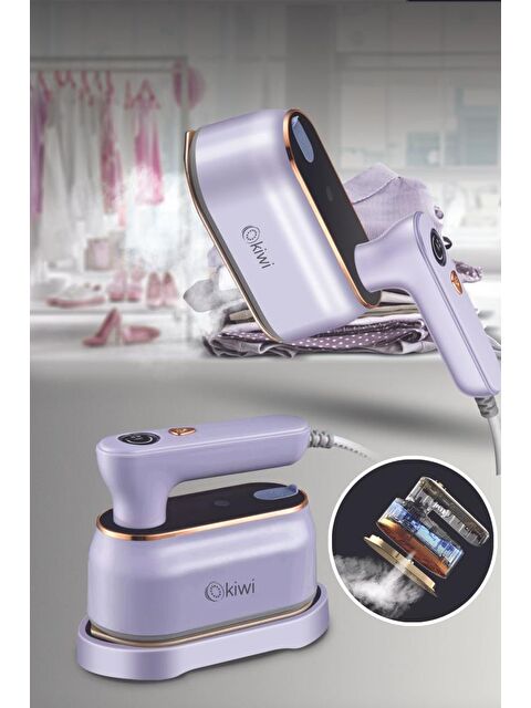 Kiwi 2'si 1 Arada Buharlı Ütü & Dikey Ütü Kırışık Giderici Portatif ***Mor*** Ksı-646 - S000492735-20042