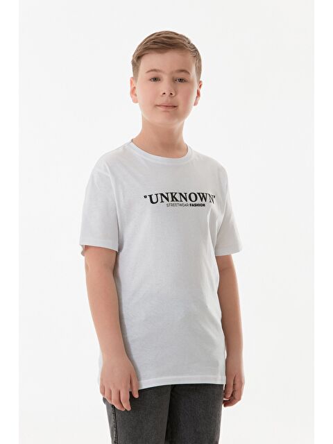 Fullamoda Unknown Yazı Baskılı Erkek Çocuk Tişört - S000422002-20063