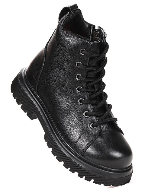 Kiko Kids Rita %100 Deri Fermuarlı Erkek Çocuk Bot Ayakkabı - S000464975-19351